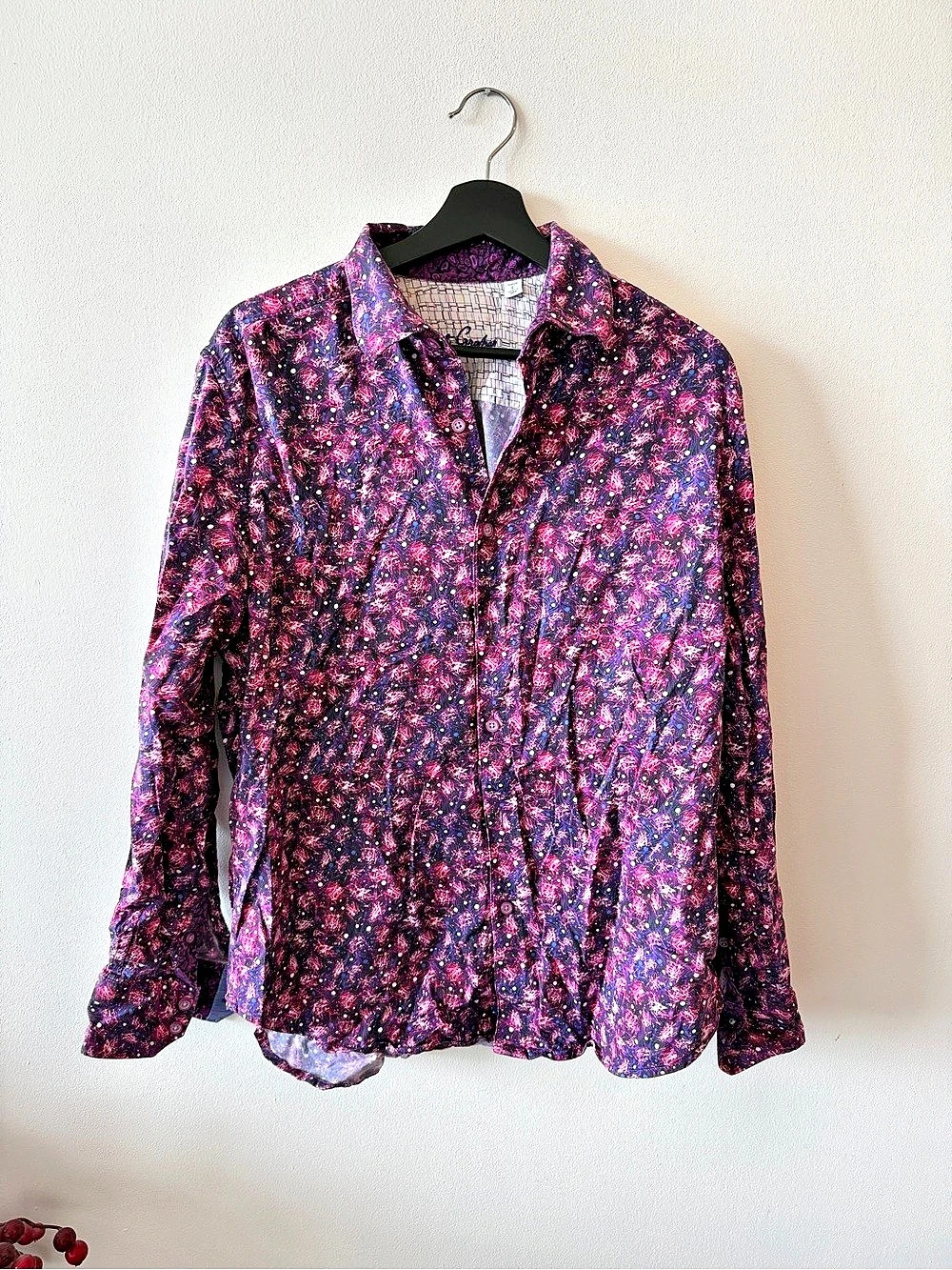 Robert Graham Abstract Button Down Shirt in Purple & Pink - Large ‌